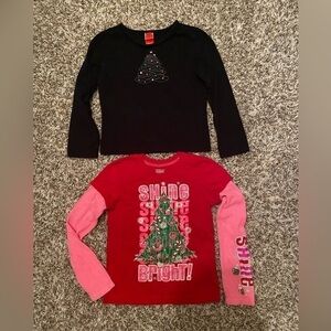 𝅺girls Christmas shirts